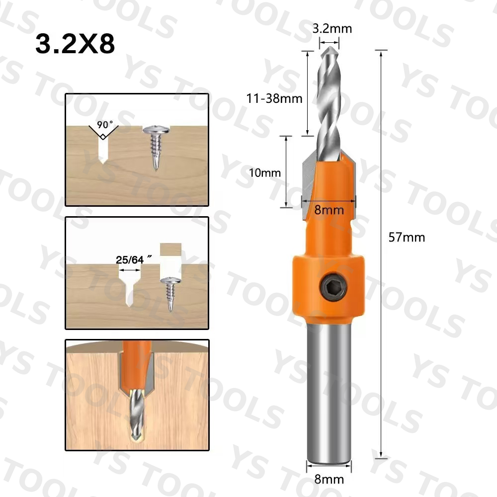 Countersink Bit – Hex & Round Shank