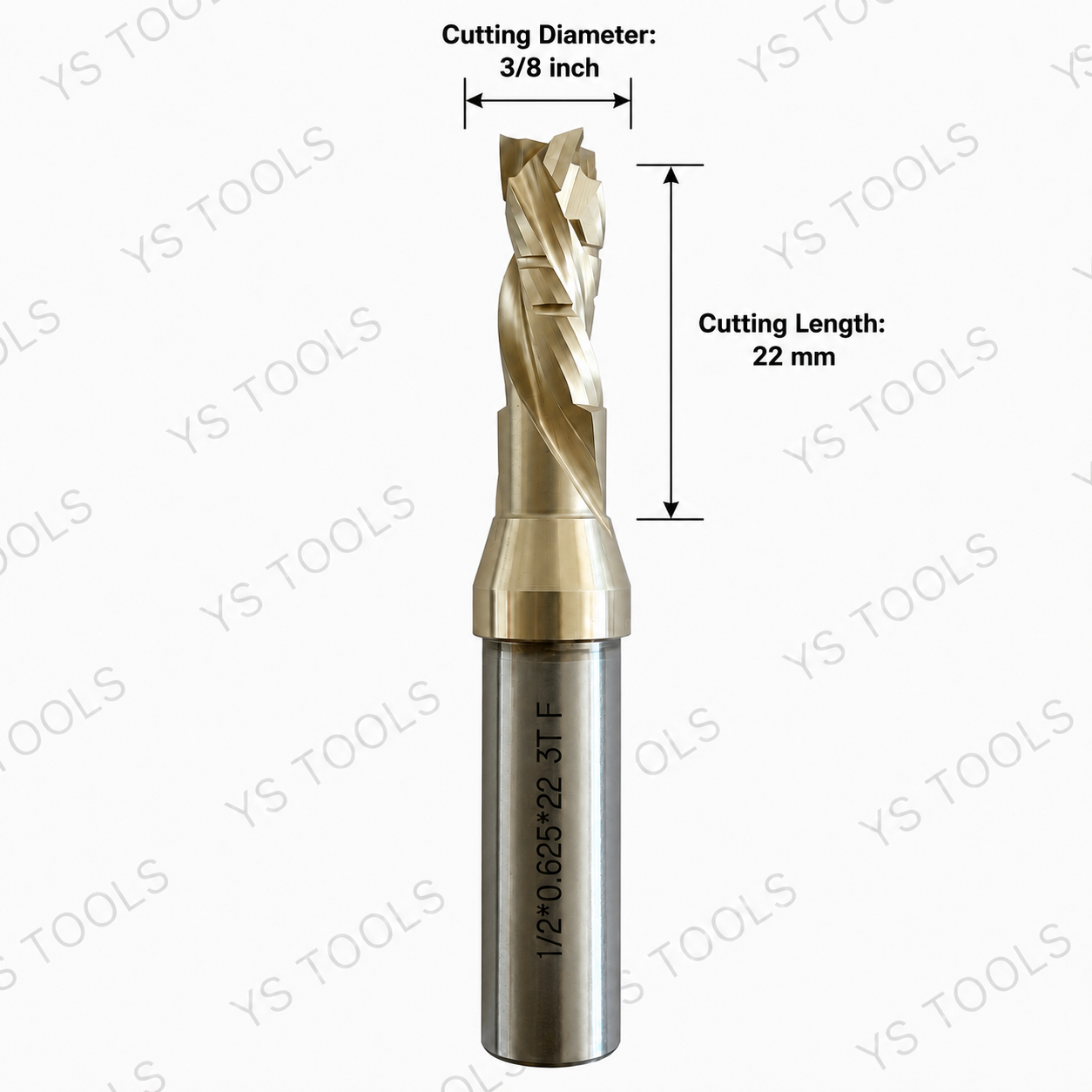 3/8"*22MM-3T TCT Compression Spiral Bit
