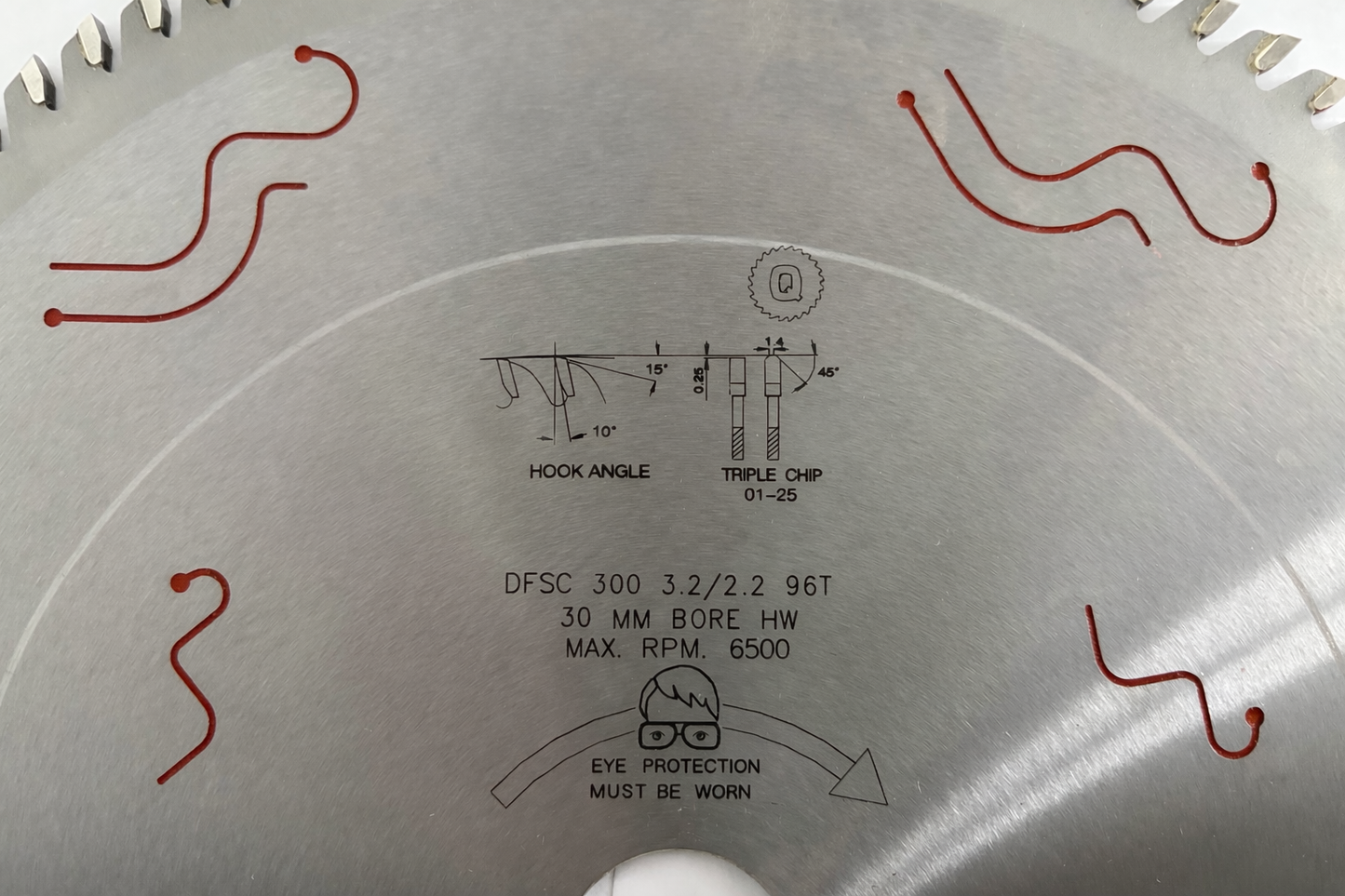 12" 96T TCG TCT Saw Blade – 30mm Bore – Panel & Melamine