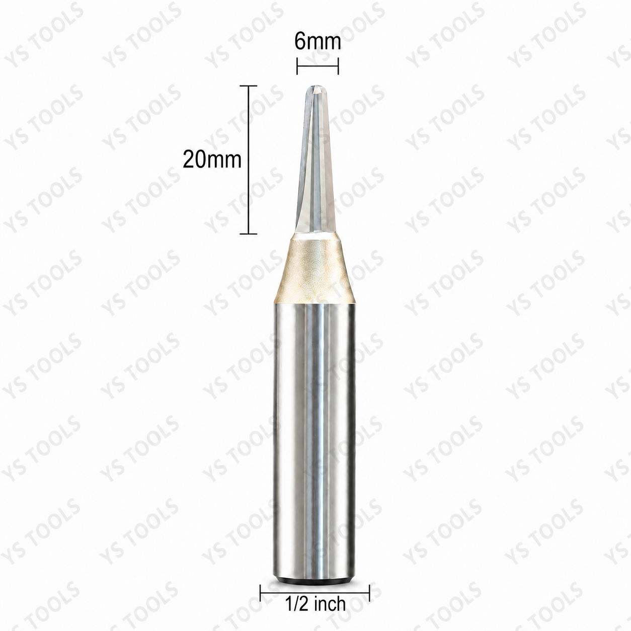 6mm TCT Arc Grooving Router Bit