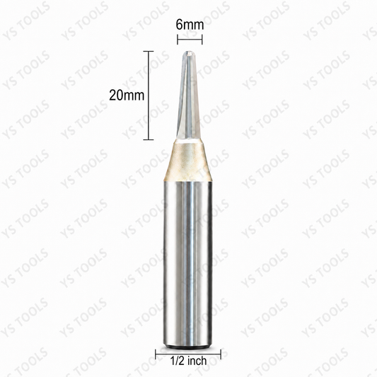 6mm TCT Arc Grooving Router Bit