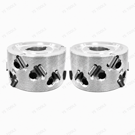 Pair of PCD Pre-Milling Cutter Heads with Disposable Blades – Left & Right Rotation for Edge Banding Machines