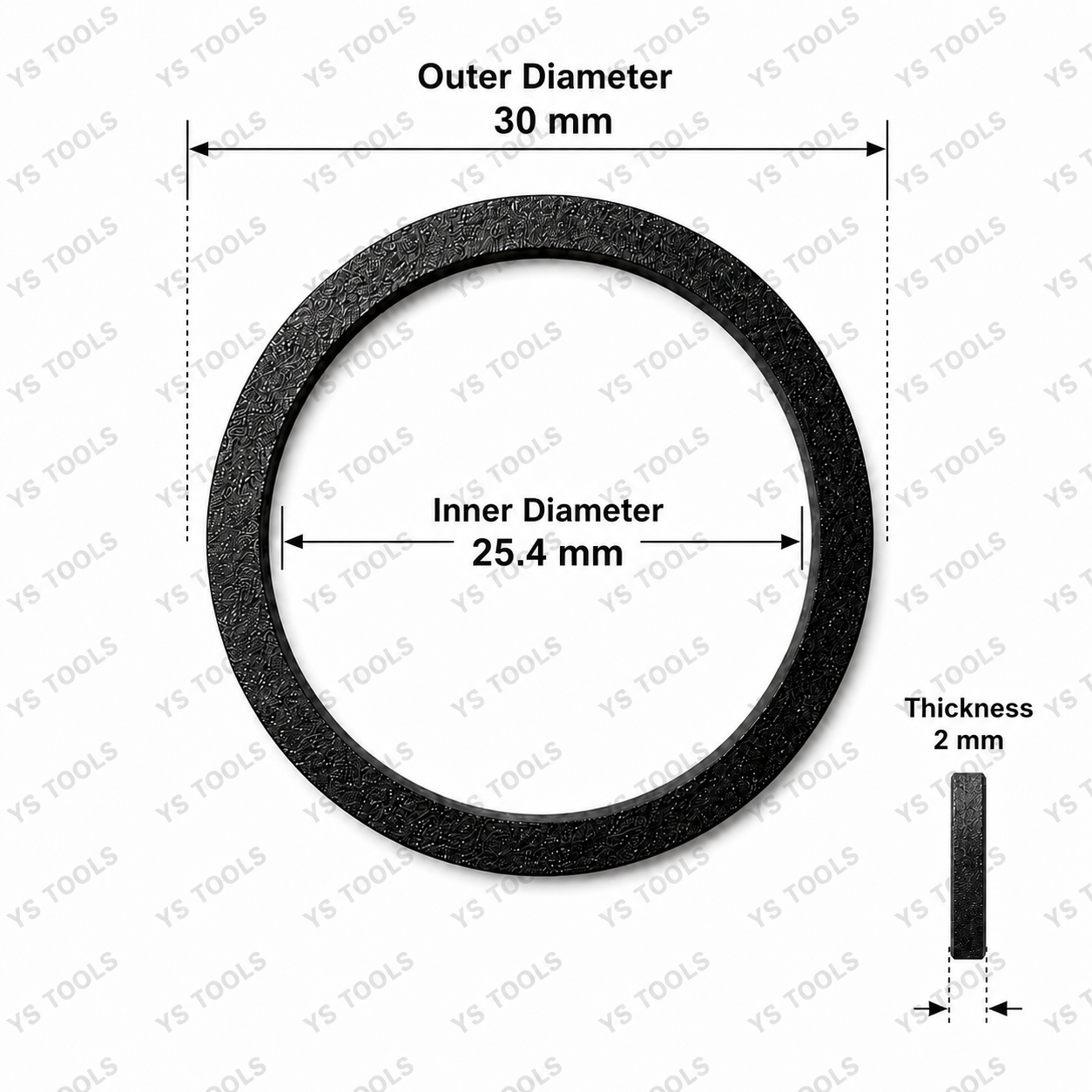Blade Adapter Ring 30 mm to 25.4 mm – 2 mm Thickness