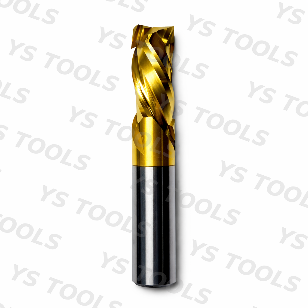 3/8" 3-Flute Solid Carbide End Mill – TiN – 3" OAL × 1.46" LOC