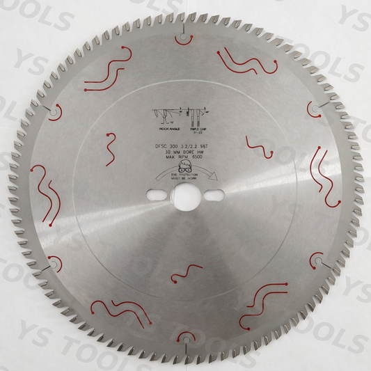 12" 96T TCG TCT Saw Blade – 30mm Bore – Panel & Melamine