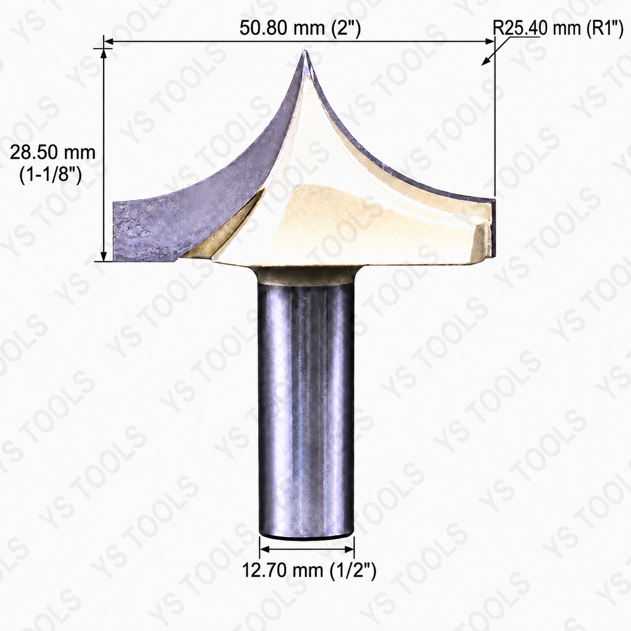 Sharp Nose Carving Router Bit – Arc Groove Profile Cutter