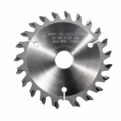 120mm 24T Panel Saw Scoring Blade – 20mm Bore – 2.9mm Kerf – Carbide Tipped