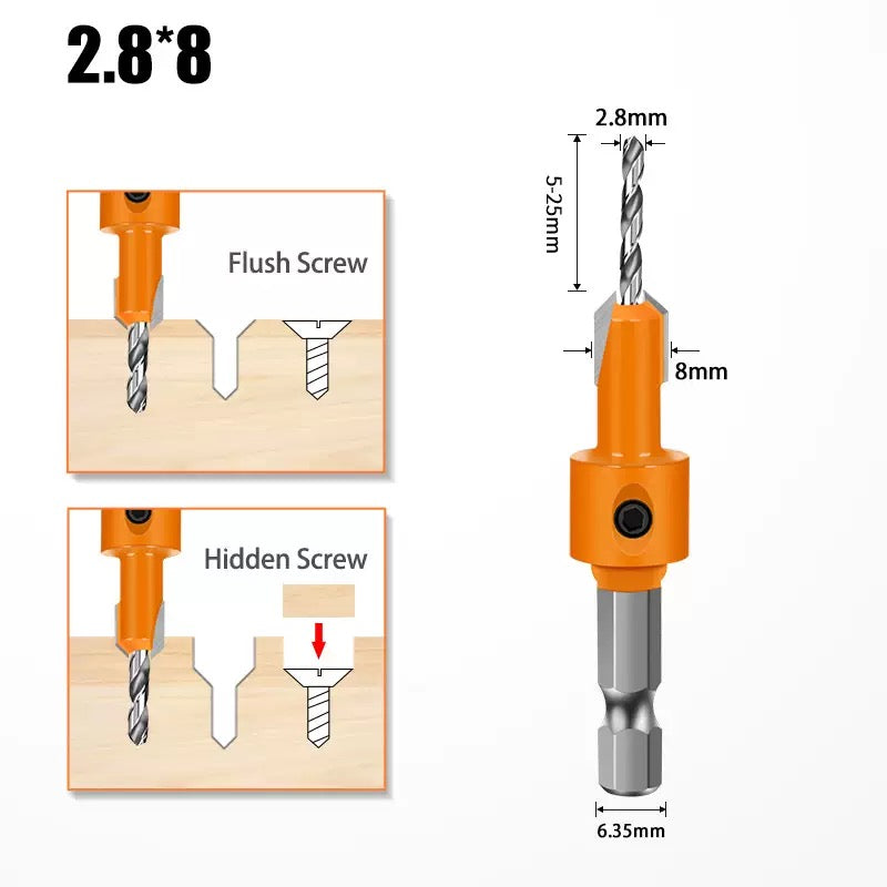 Countersink Bit - Hex Shank - 2.8MM