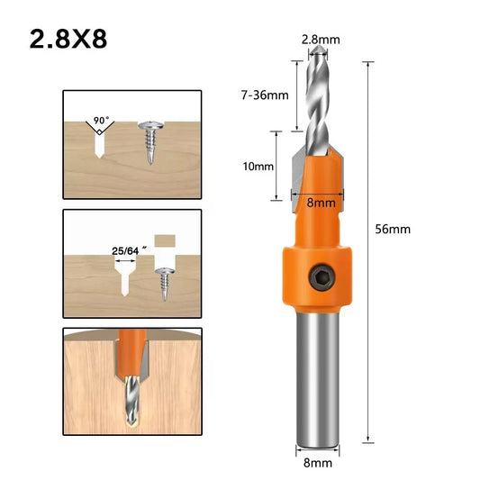 Countersink Bit - Round Shank - 2.8MM