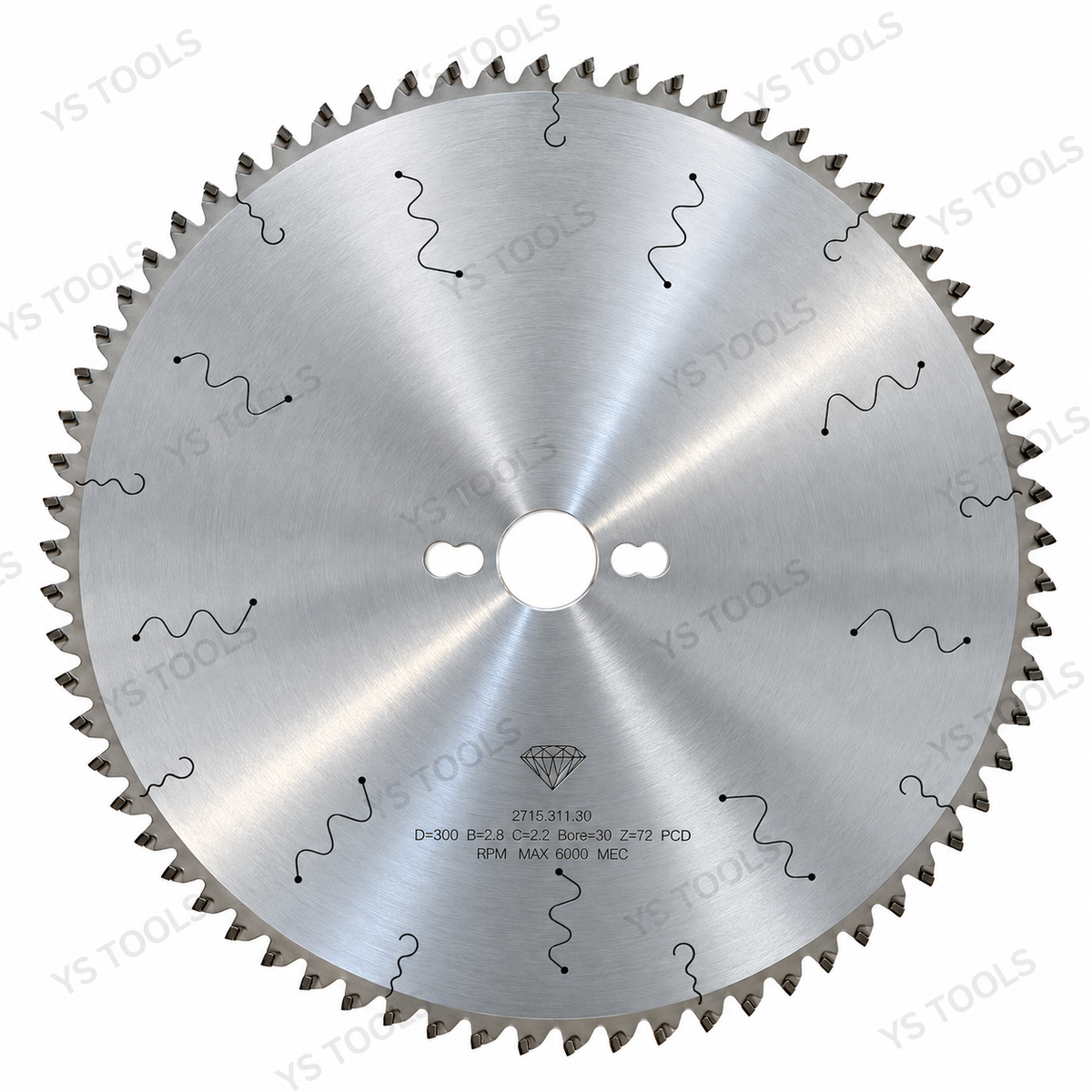300mm (12") PCD Diamond Saw Blade – 72T, 30mm Bore | Long-Life Panel Cutting Blade| No Scoring Blade Required