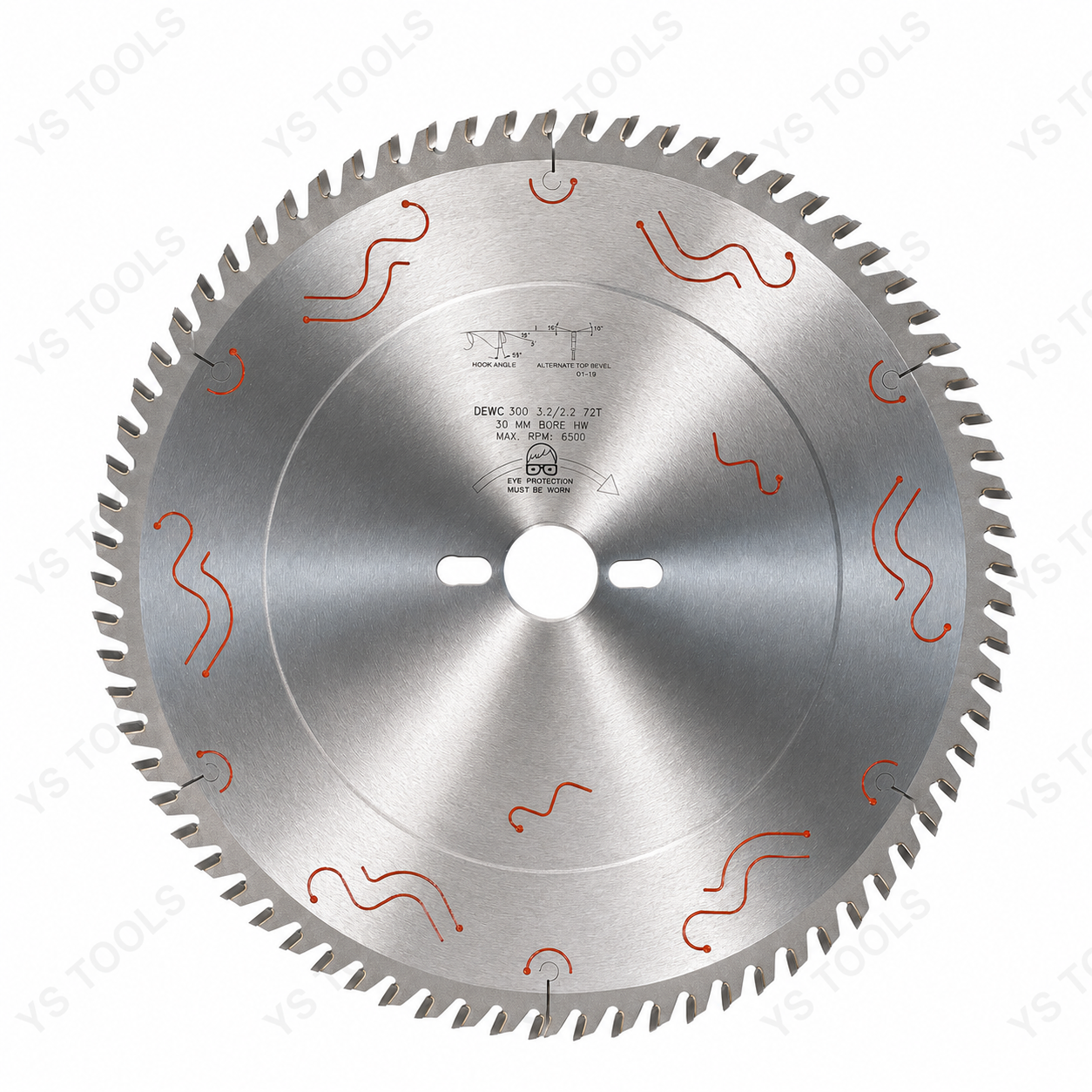 12" 72T ATB Saw Blade for Solid Wood Cutting – 30mm Bore