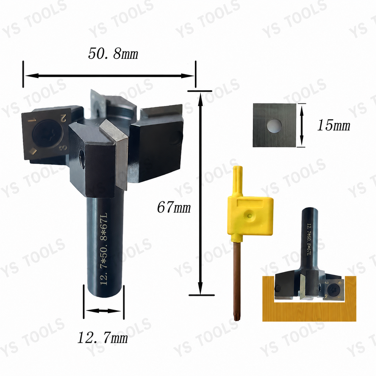 Disposable Carbide Insert Bottom Cleaning Router Bit – CNC Spoilboard Surfacing & Slotting Cutter
