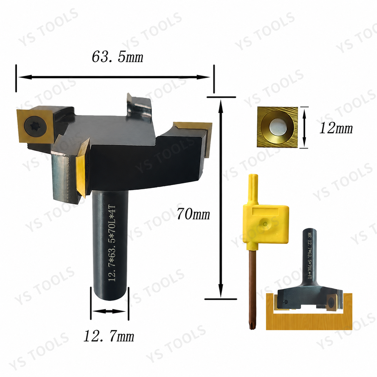 Disposable Carbide Insert Bottom Cleaning Router Bit – CNC Spoilboard Surfacing & Slotting Cutter