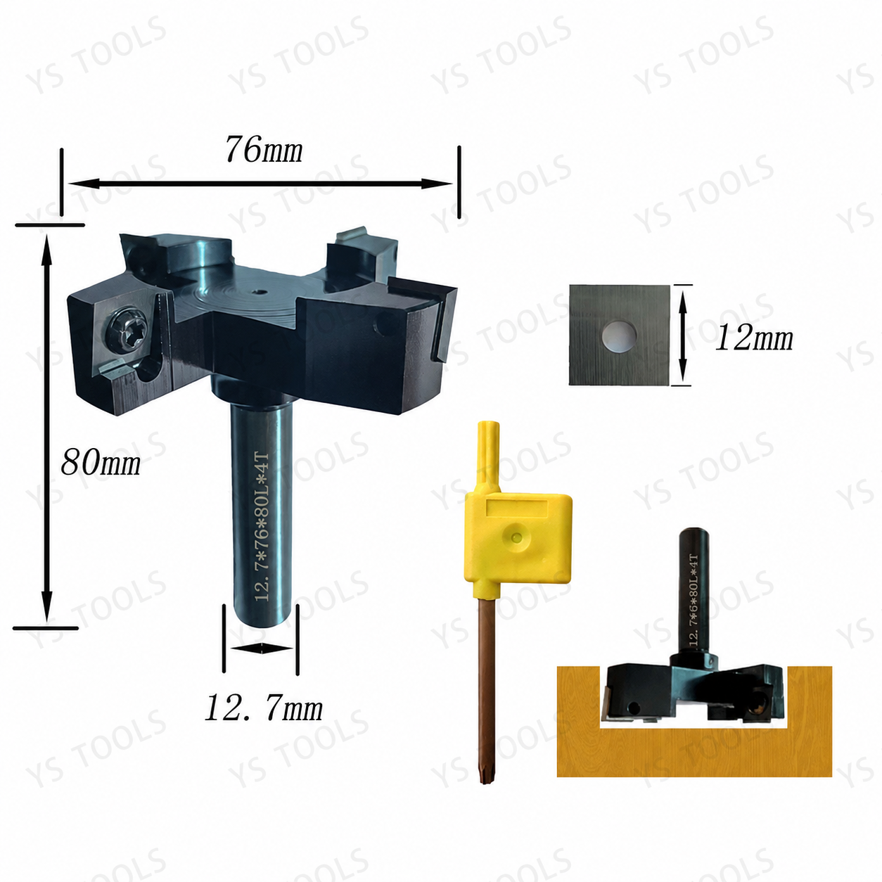 Disposable Carbide Insert Bottom Cleaning Router Bit – CNC Spoilboard Surfacing & Slotting Cutter