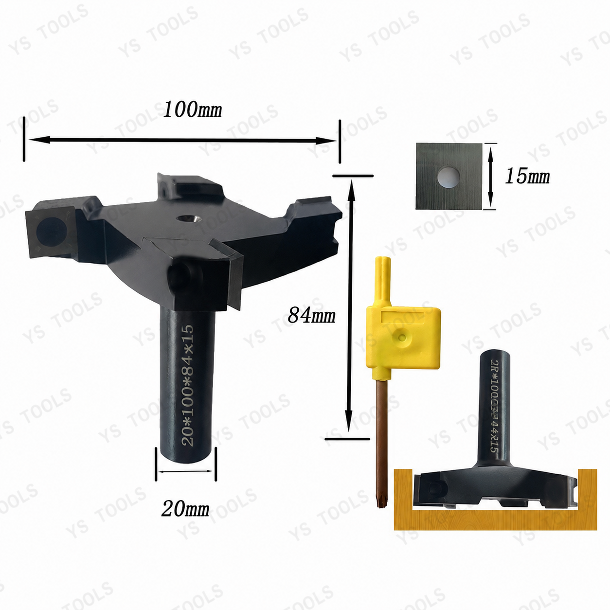 Disposable Carbide Insert Bottom Cleaning Router Bit – CNC Spoilboard Surfacing & Slotting Cutter