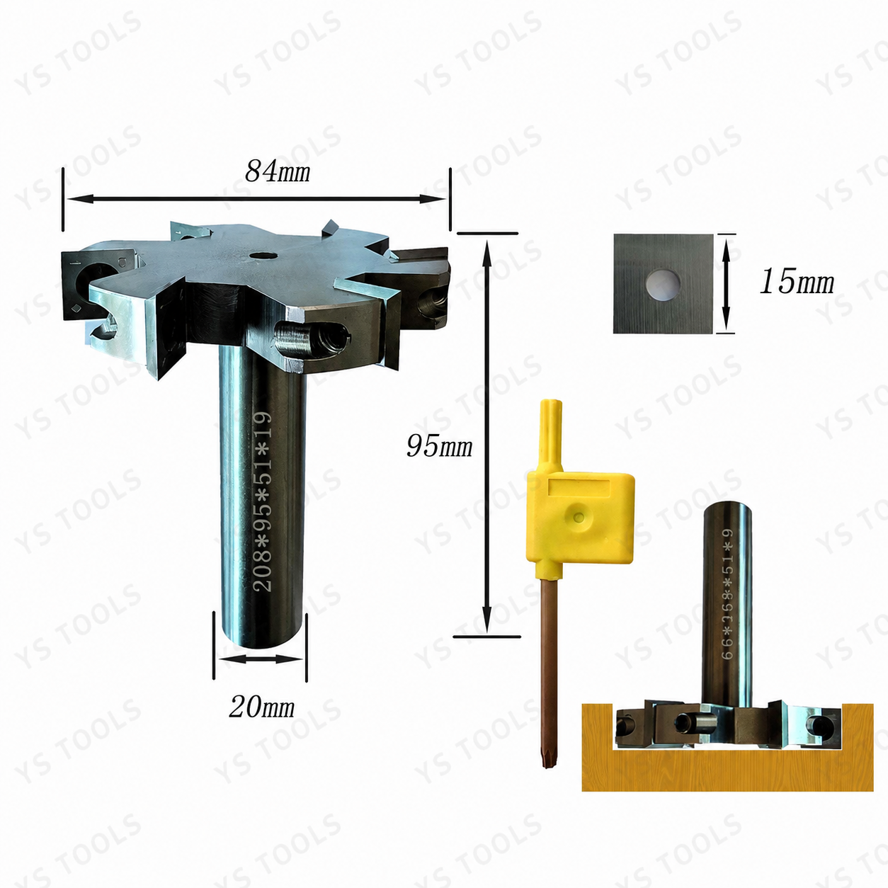 Disposable Carbide Insert Bottom Cleaning Router Bit – CNC Spoilboard Surfacing & Slotting Cutter