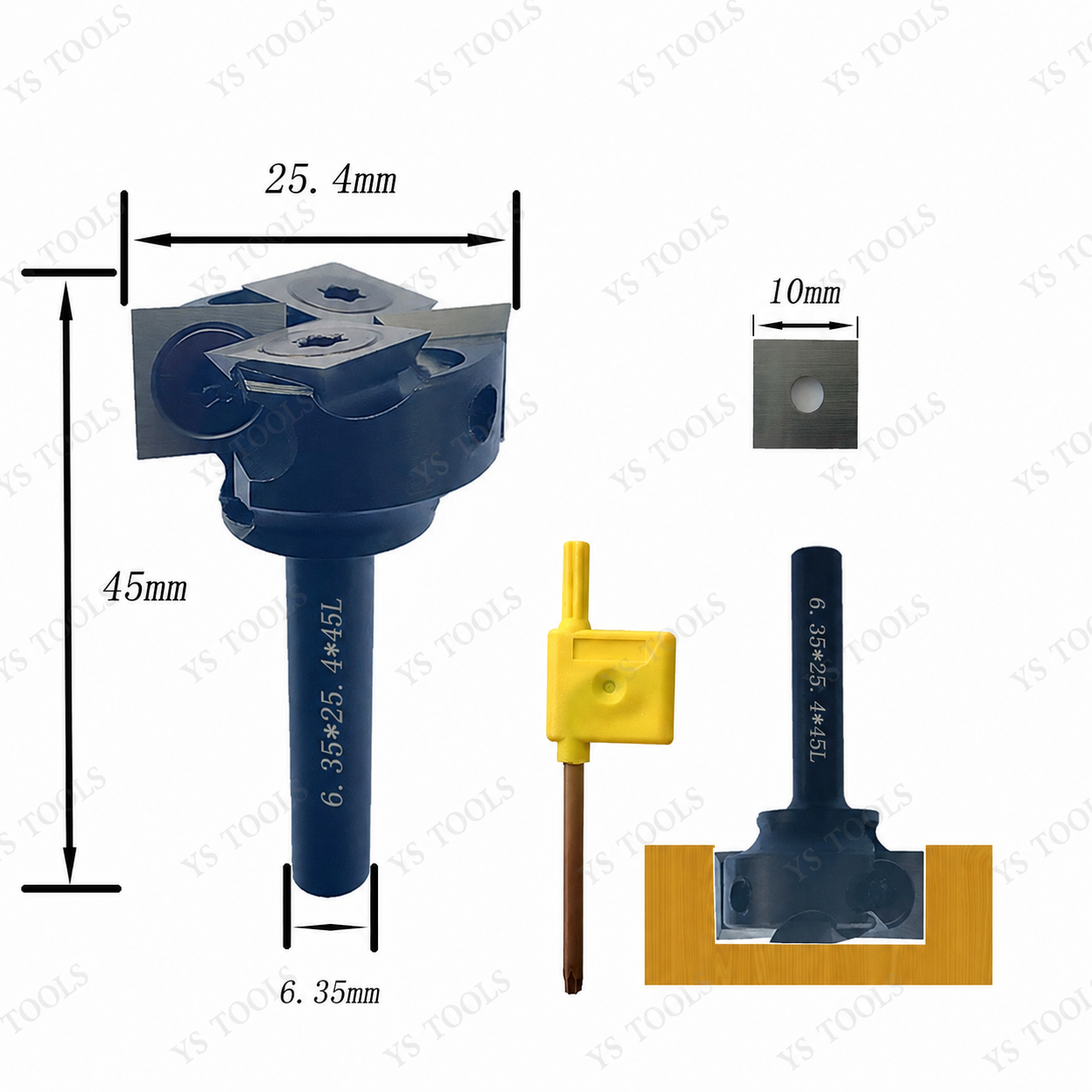 Disposable Carbide Insert Bottom Cleaning Router Bit – CNC Spoilboard Surfacing & Slotting Cutter