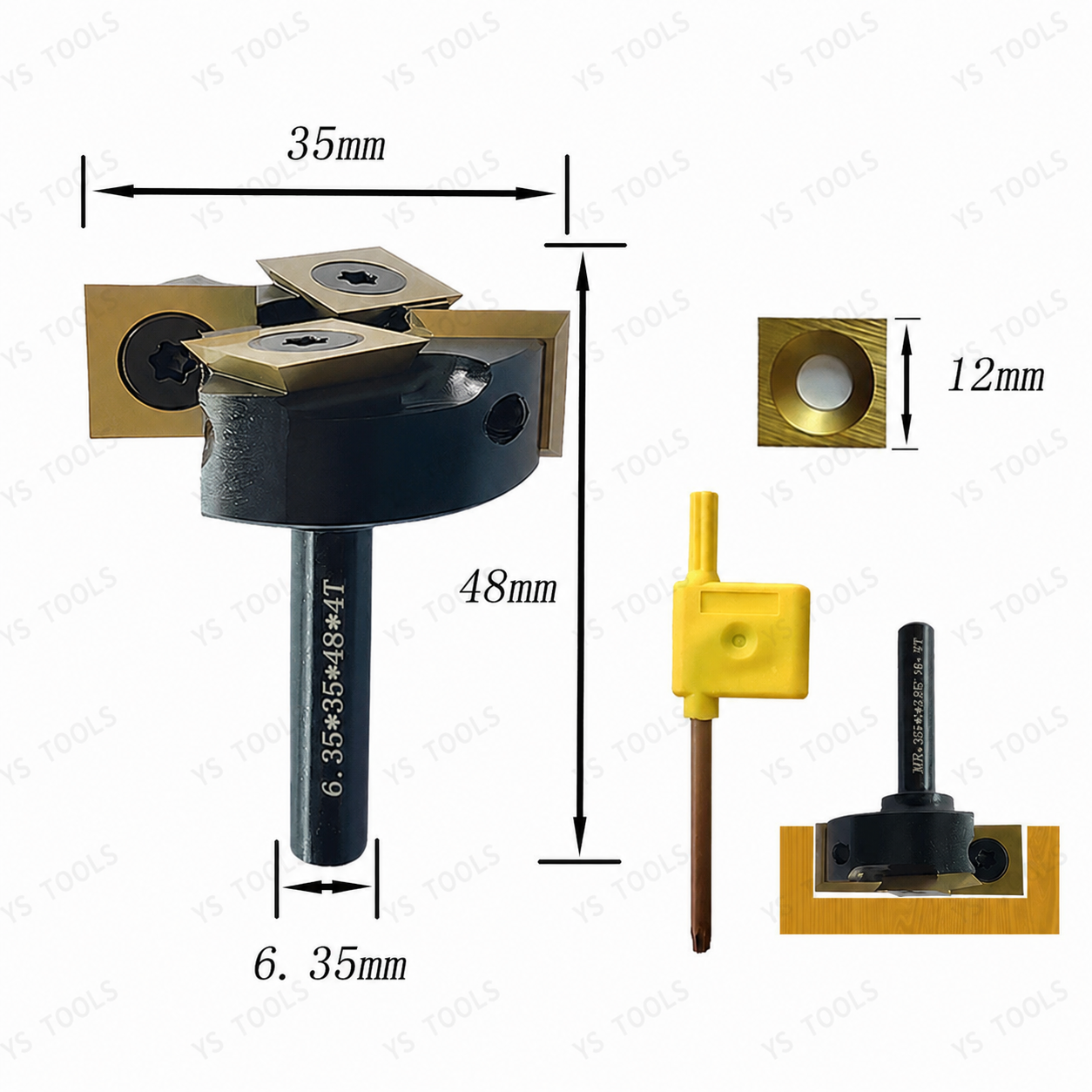 Disposable Carbide Insert Bottom Cleaning Router Bit – CNC Spoilboard Surfacing & Slotting Cutter