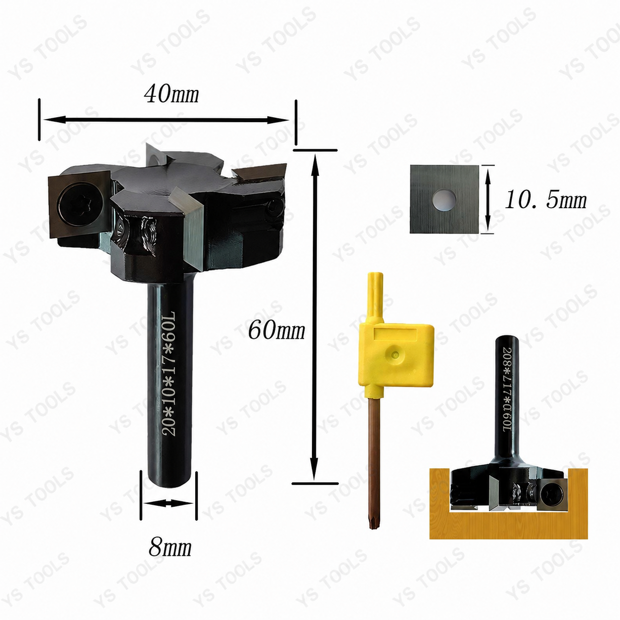 Disposable Carbide Insert Bottom Cleaning Router Bit – CNC Spoilboard Surfacing & Slotting Cutter